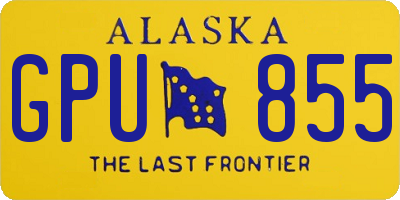 AK license plate GPU855