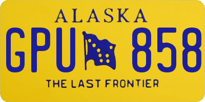 AK license plate GPU858