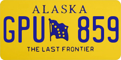 AK license plate GPU859