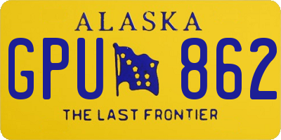 AK license plate GPU862