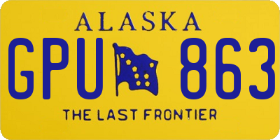 AK license plate GPU863