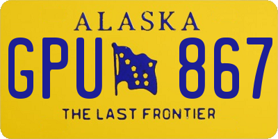 AK license plate GPU867