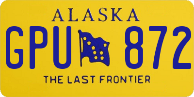 AK license plate GPU872