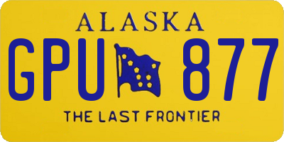 AK license plate GPU877