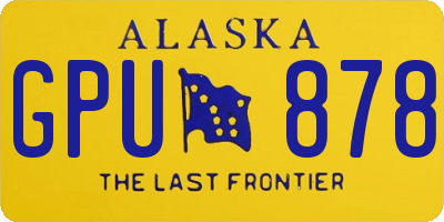 AK license plate GPU878