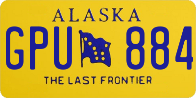 AK license plate GPU884