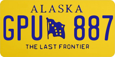 AK license plate GPU887
