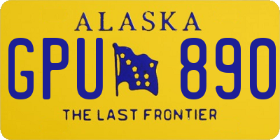 AK license plate GPU890