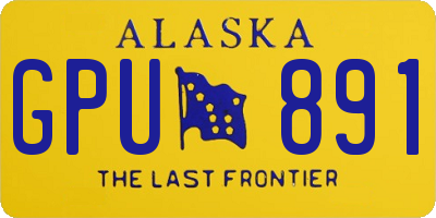 AK license plate GPU891