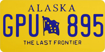 AK license plate GPU895