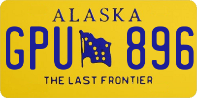 AK license plate GPU896