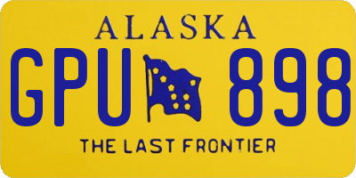 AK license plate GPU898