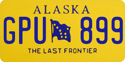 AK license plate GPU899