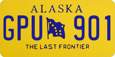 AK license plate GPU901