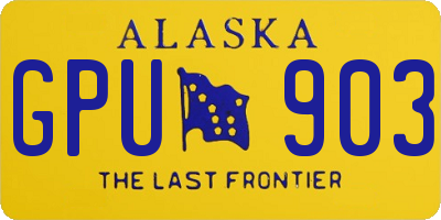 AK license plate GPU903