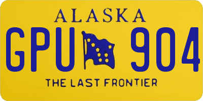 AK license plate GPU904