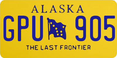 AK license plate GPU905