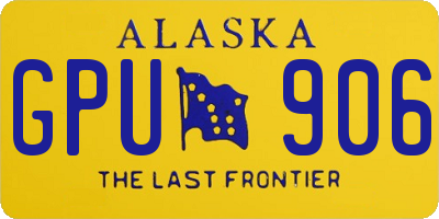 AK license plate GPU906