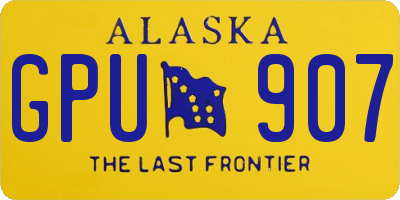 AK license plate GPU907