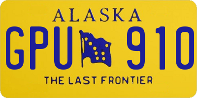 AK license plate GPU910