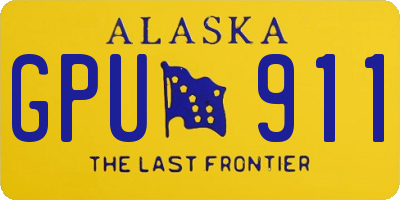 AK license plate GPU911