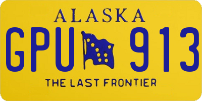 AK license plate GPU913