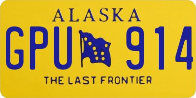 AK license plate GPU914