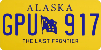 AK license plate GPU917