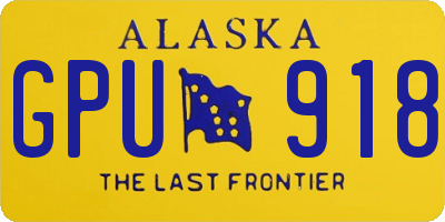 AK license plate GPU918