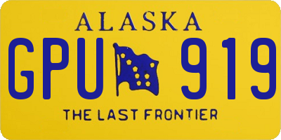 AK license plate GPU919