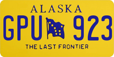 AK license plate GPU923