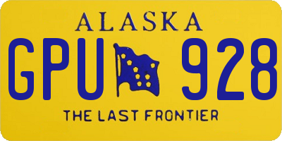 AK license plate GPU928