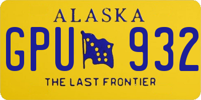 AK license plate GPU932