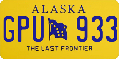 AK license plate GPU933