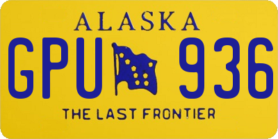 AK license plate GPU936