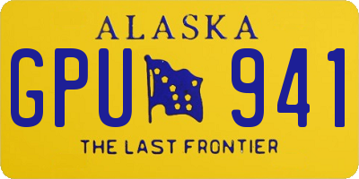 AK license plate GPU941