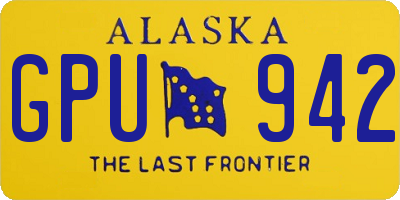 AK license plate GPU942