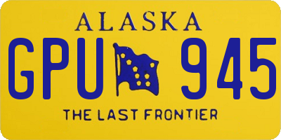 AK license plate GPU945