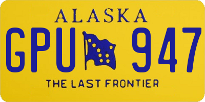 AK license plate GPU947
