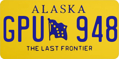 AK license plate GPU948