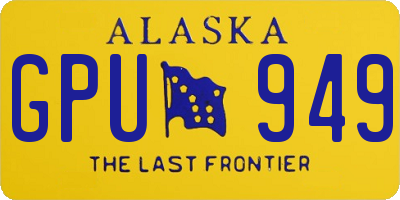 AK license plate GPU949