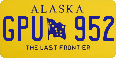 AK license plate GPU952