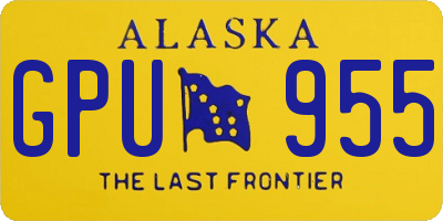 AK license plate GPU955