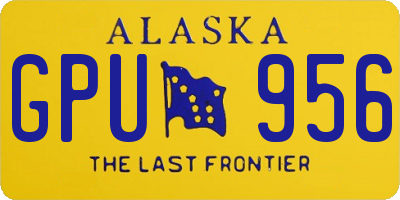 AK license plate GPU956