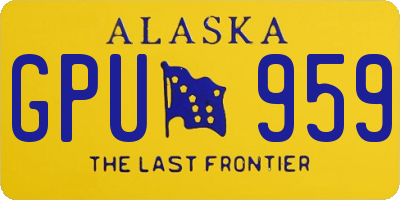 AK license plate GPU959