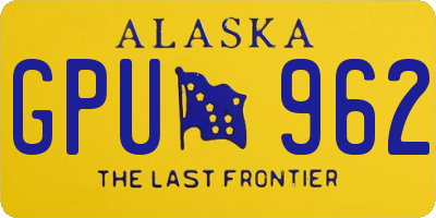 AK license plate GPU962