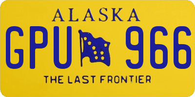AK license plate GPU966