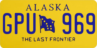 AK license plate GPU969