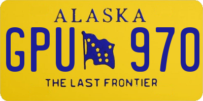 AK license plate GPU970