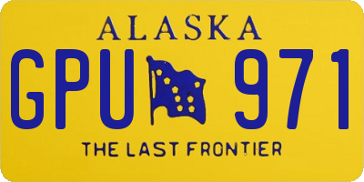 AK license plate GPU971